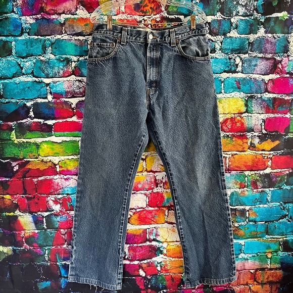 LEVI'S 517 Bootcut 34 x 34 Blue Jeans Men's Made in Mexico Denim - Picture 2 of 10